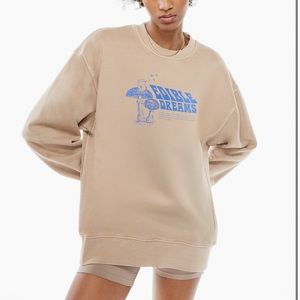 ISO *do not buy* Tan New Cozy Fleece Boyfriend Crew Sweatshirt